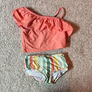 Ruffle Butts Peach Swimsuit